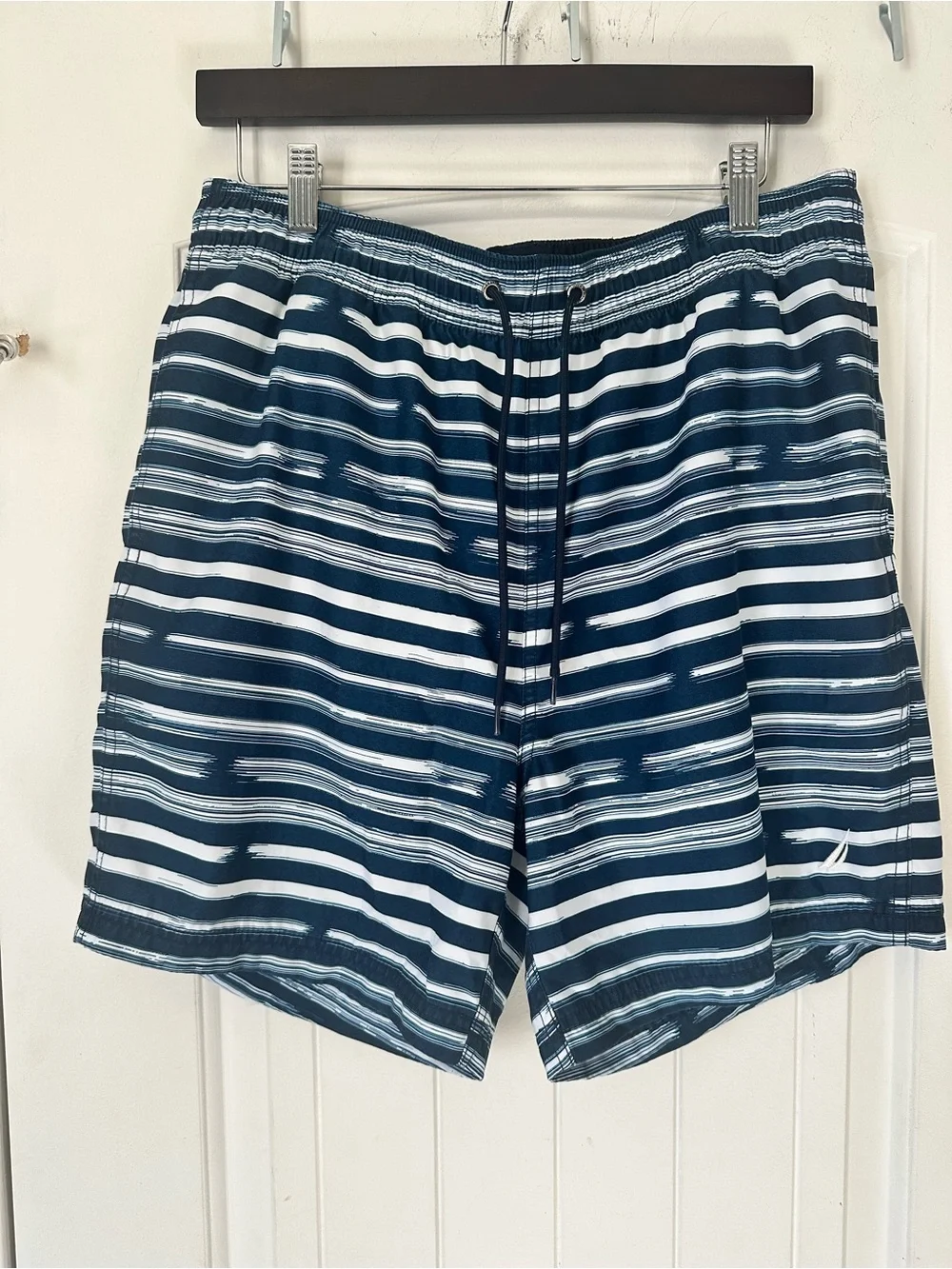 Nautica Men Navy Swim Trunks- Medium